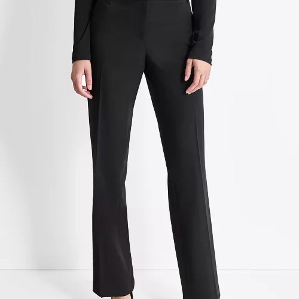 DKNY Straight Leg Pants, stretch black
